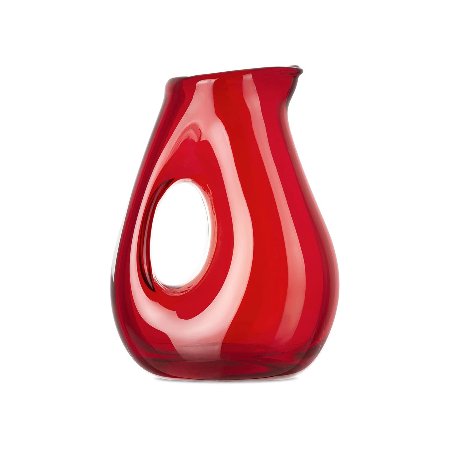 Polspotten Red Jug With Hole Pitcher