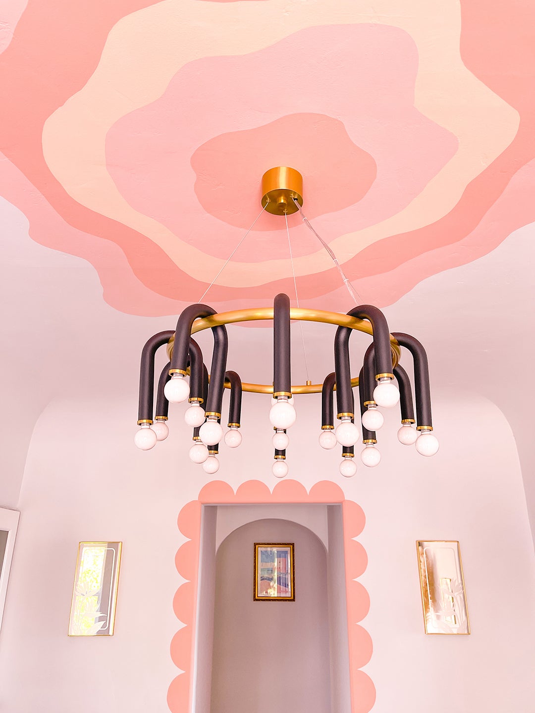 pink ceiling mural