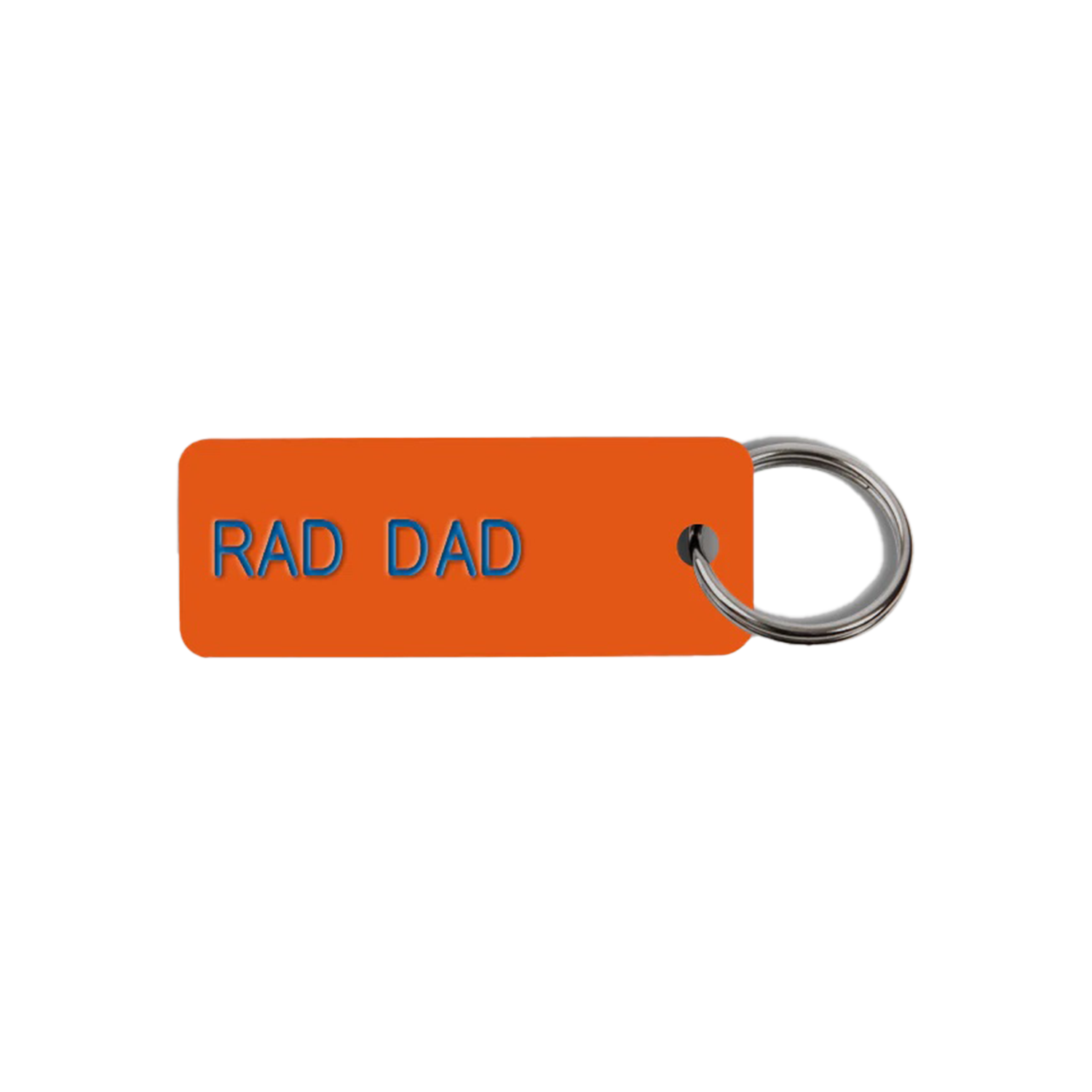 Orange Rad Dad Keytag