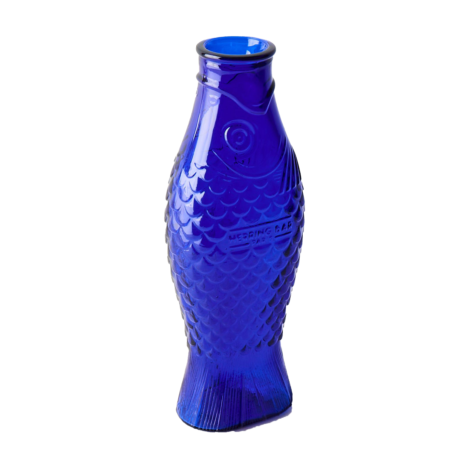 Serax blue fish glass carafe