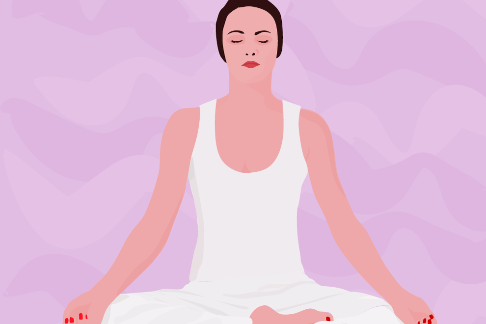illustration of a person meditating