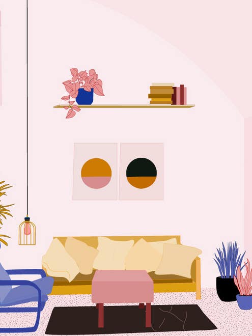 illustration of living room