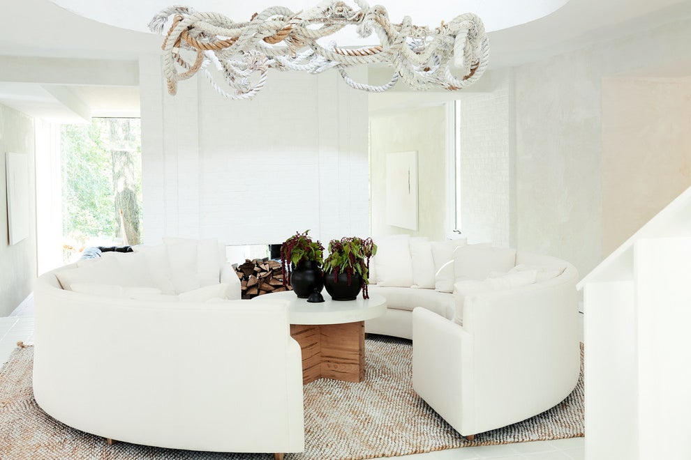 seating area with circular couches