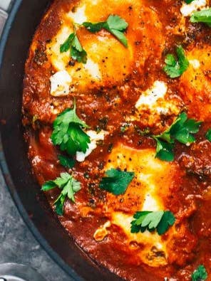 spicy eggs in sauce
