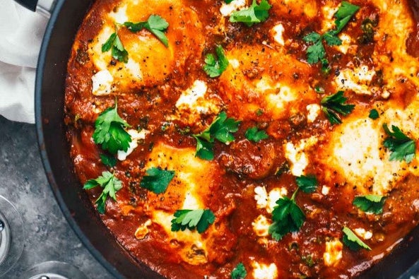 spicy eggs in sauce