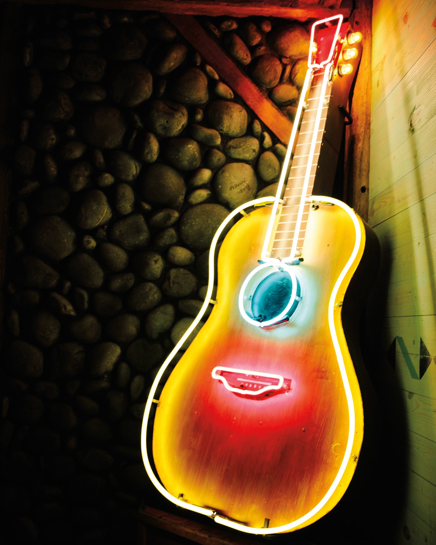 neon guitar art