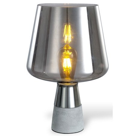 Chico Open-top Smoky Glass & Concrete Table Lamp