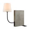 polished concrete and oil rubbed bronze table lamp