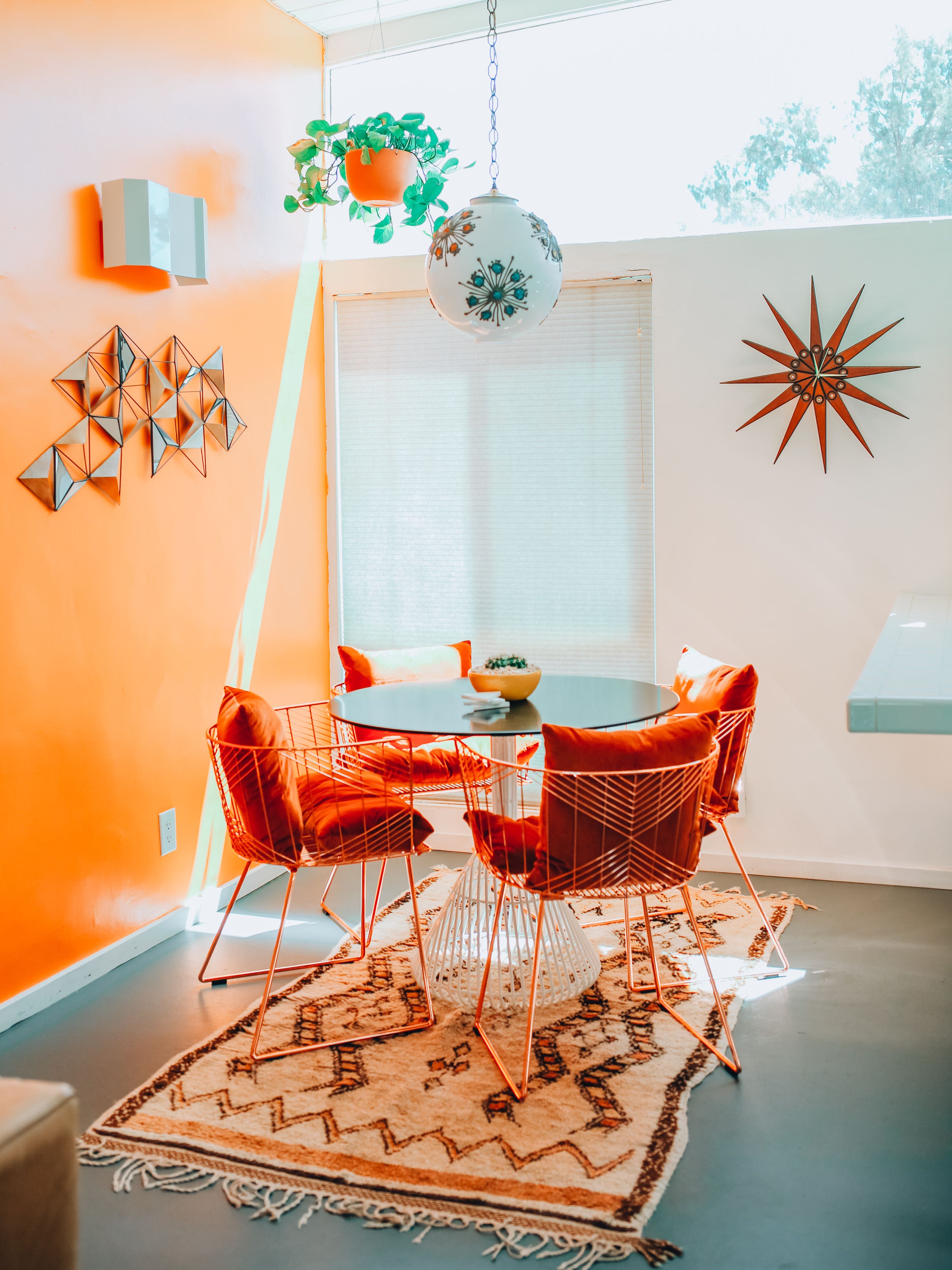 orange dining room