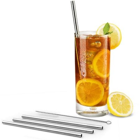 metal straws in ice tea