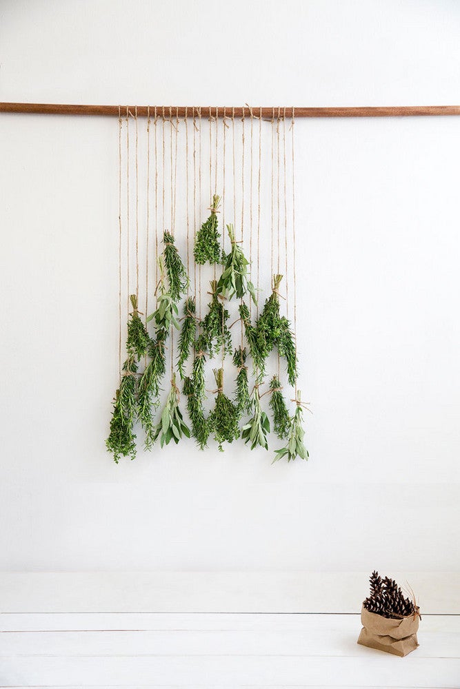christmas tree alternatives ideas for small spaces hanging herbs