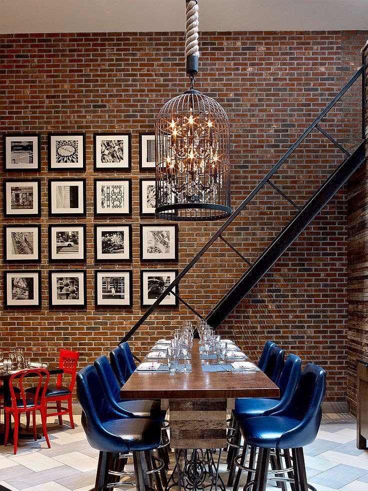 how to hang art on exposed brick walls