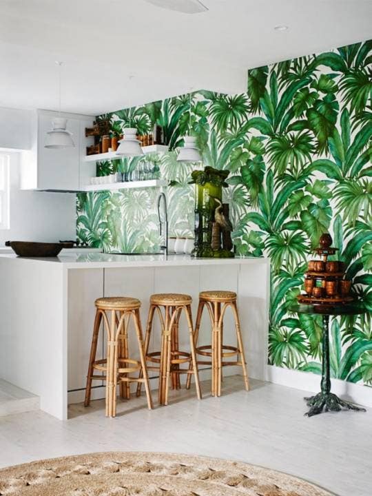 Green and Taupe Kitchen