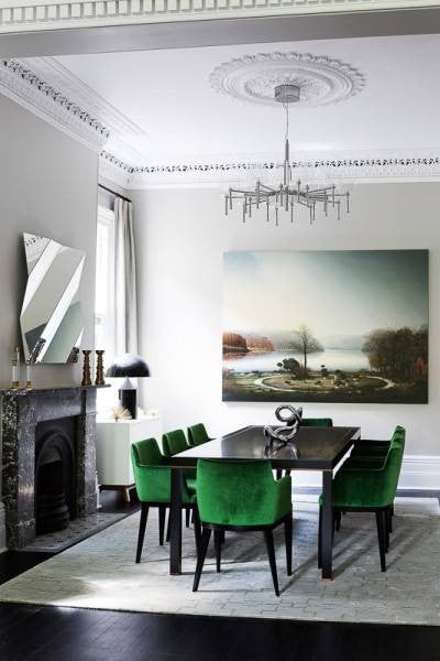 The Modern Dining Room For The Fashionable Girl Green and White Dining room