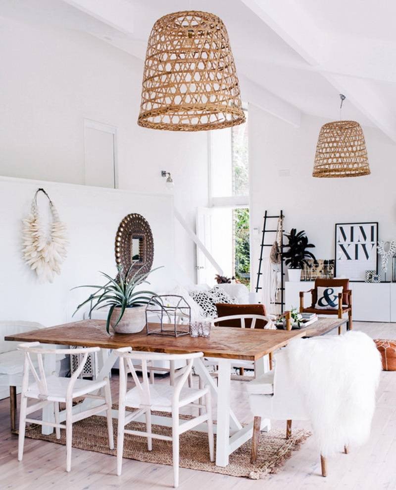 The Modern Dining Room For The Fashionable Girl White and Wood Dining room