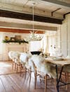 Taupe and White Dining room