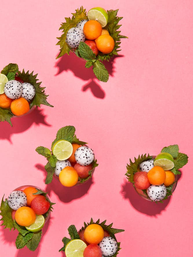 The Most Elegant Fruit Cups You'll Ever See: Melon Fruit Ball Cups