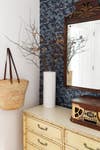 LaTonya Yvette Small Space Home Tour Wallpapered Entryway