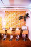 tropical wallpaper wild oleander nail salon