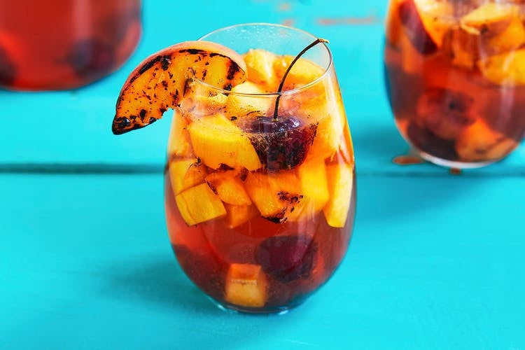 You Need This Charred Peach Rosé Sangria In Your Life