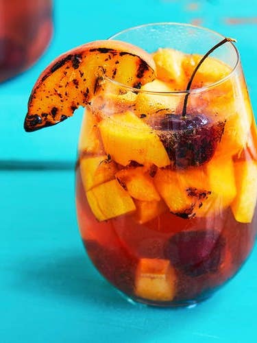 You Need This Charred Peach Rosé Sangria In Your Life