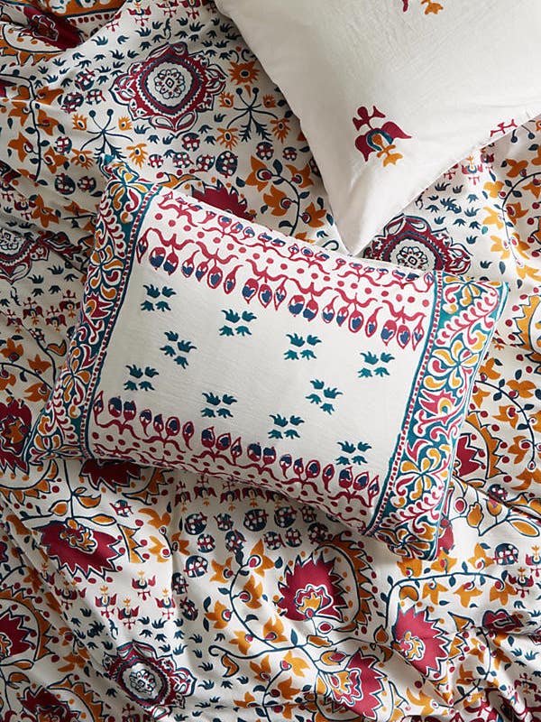 anthropologie colorful bedding