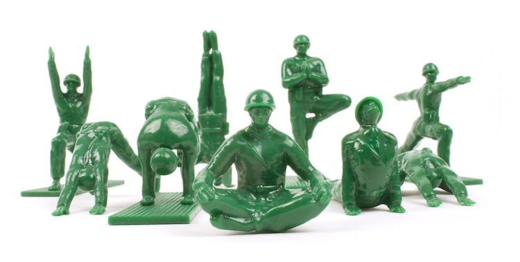 These Little Green Army Men Were Transformed Into Graceful Yogis