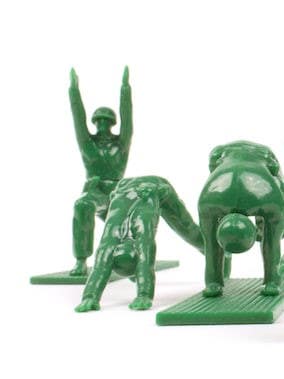 These Little Green Army Men Were Transformed Into Graceful Yogis