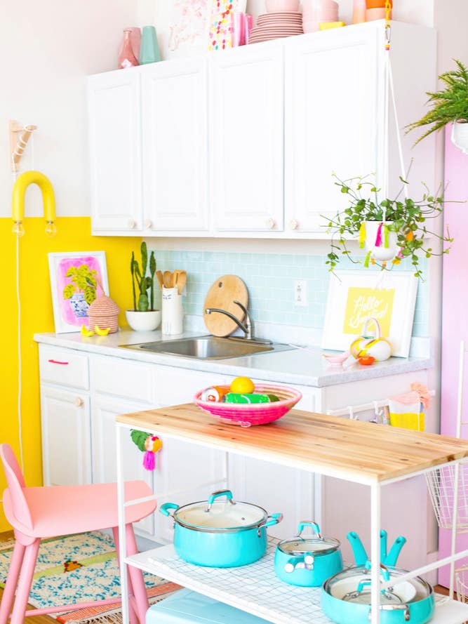 Inside the Colorful Home Kitchen Renovation of Aww Sam
