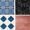 <em>Clockwise from top left:&nbsp;</em><a href="https://food52.com/shop/products/4546-self-adhesive-mosaic-tile-backsplash-48-tiles" target="_blank">Self-Adhesive Mosaic Tile Backsplash&nbsp;</a>(48 Tiles), Food52, $78 |&nbsp;<a href="https://www.overstock.com/Home-Garden/Peel-and-Stick-Black-Marble-Shades-6-in.-x-3-in.-Glass-Wall-Tile-48-Pack/15980138/product.html?recset=3ec71284-4667-4989-a7d3-8efbf5bcab8b&amp;refccid=3NW4IYRD72X2I7KEZKZUTUNZEA&amp;searchidx=26&amp;recalg=63&amp;recidx=26" target="_blank">Peel and Stick Black Marble Shades 6 in. x 3 in. Glass Wall Tile</a>, Overstock,&nbsp;starting at $4.99 |&nbsp;<a href="https://www.amazon.com/Aspect-Stick-Overlay-Kitchen-Backsplash/dp/B01FT6MLDI?tag=domino039-20&asc_source=browser&asc_refurl=https%3A%2F%2Fwww.domino.com%2Fdesign-inspiration%2Fdiy-kitchen-backsplash-rental-home&ascsubtag=0000DO0000079453O0000000020240221210000" target="_blank">Aspect Peel and Stick Stone Overlay Kitchen Backsplash</a>, Amazon,&nbsp;$14.98 |&nbsp;<a href="https://www.etsy.com/listing/251932449/tile-decals-tiles-for-kitchenbathroom?ga_order=most_relevant&amp;ga_search_type=all&amp;ga_view_type=gallery&amp;ga_search_query=vinyl+floor+tiles&amp;ref=sr_gallery_33" target="_blank">Mexican Indigo Diamond Vinyl Tile Sticker Pack</a>, Etsy, $39.95