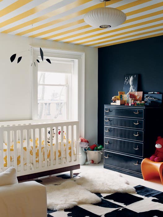 Jenna Lyons Black and White and Yellow Kid's room