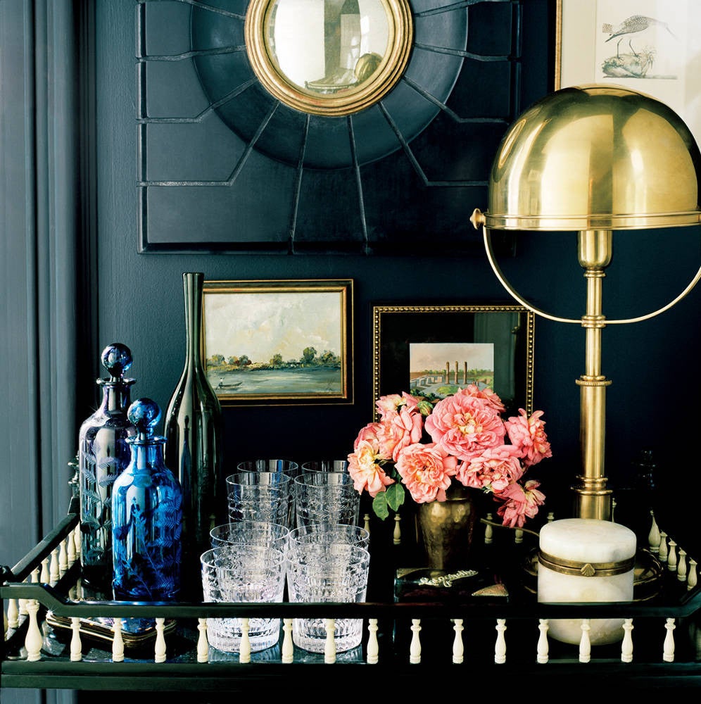 how to style a bar cart