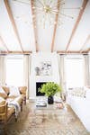 Lauren Liess Taupe and White and Wood Living room