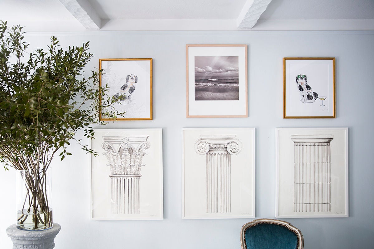 Blue and White Gallery Wall