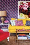 Mindy Kaling Office Blue and Purple and Yellow Office