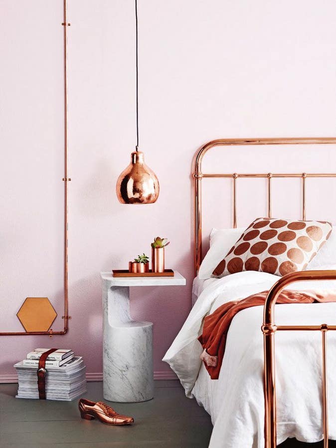color pairing trend: copper & pink perfection
