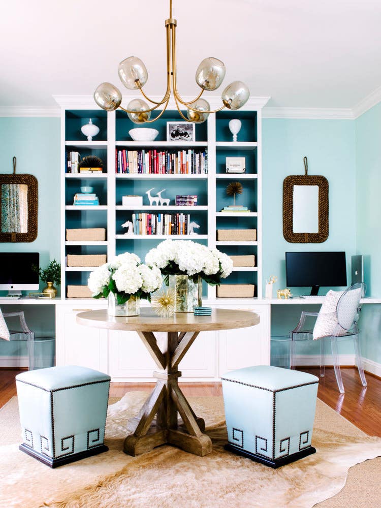 before & after: a perfectly productive home office (for 2!)