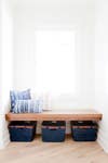 Bohemian Decor Blue and White and Wood Kid's room