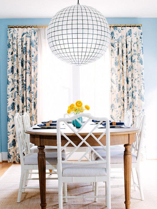 before & after: copious color in the dining room