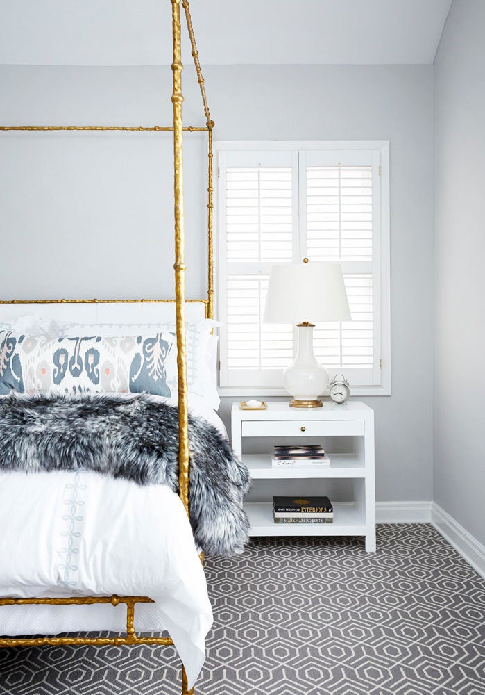Gold and Gray Bedroom