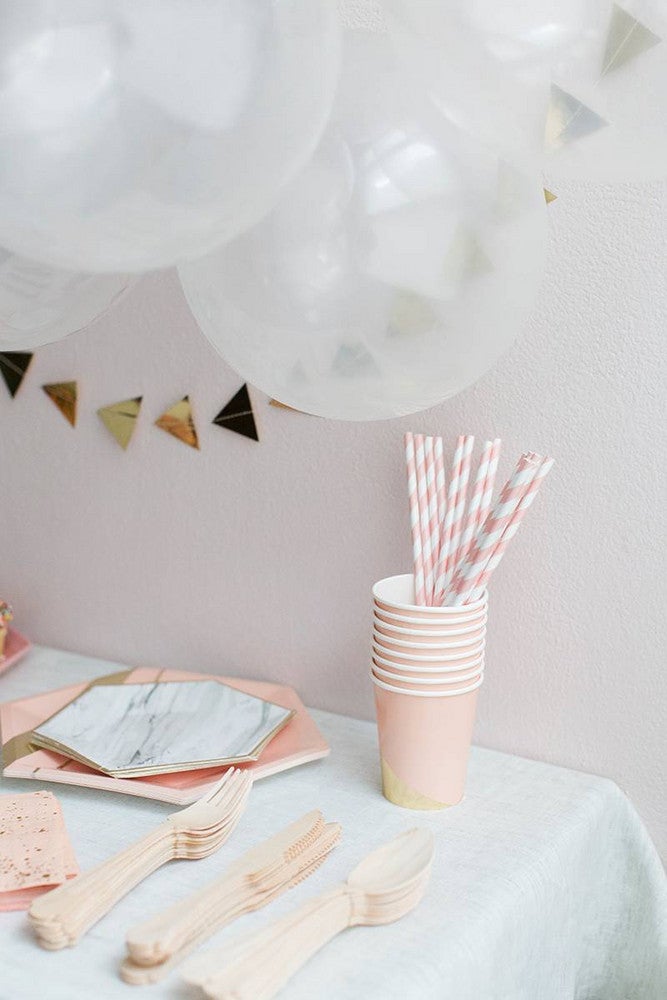 Modern Baby Shower Ideas Pink Table Setting