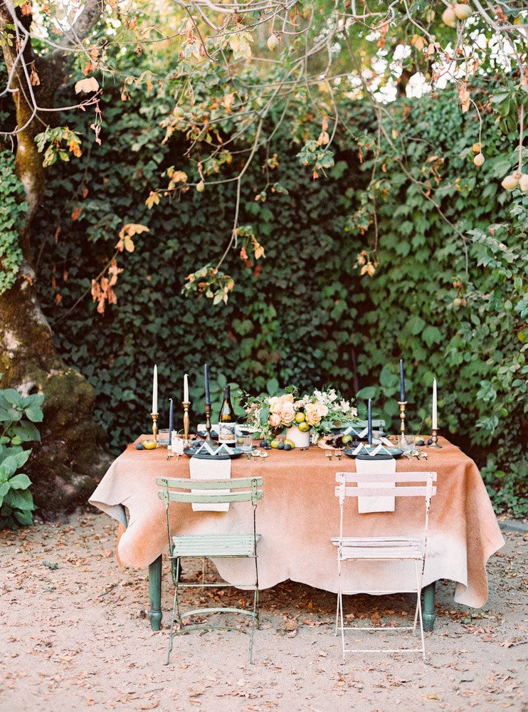 Green and Pink Table Setting