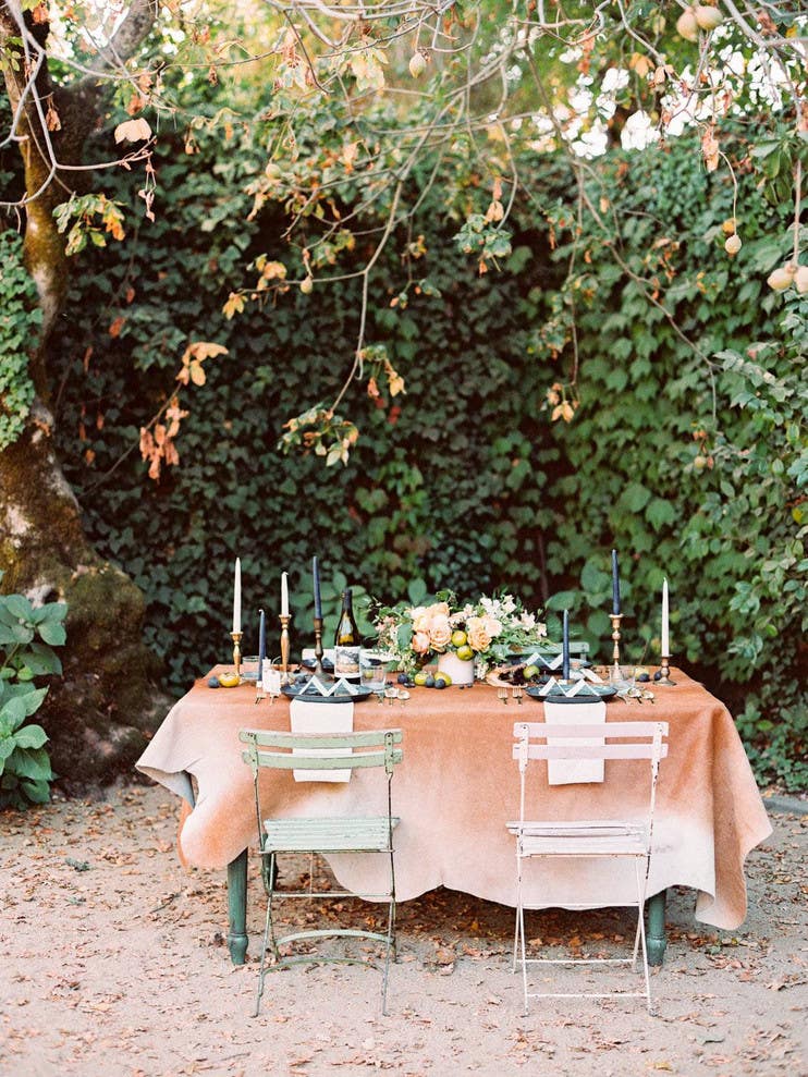 Green and Pink Table Setting