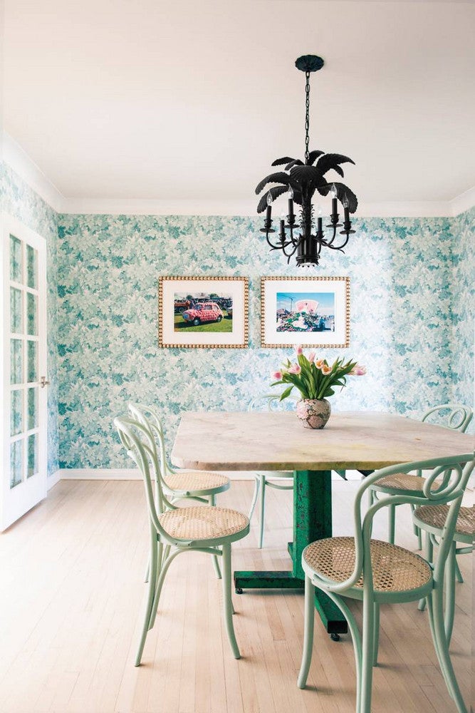 Blue and Green Dining room