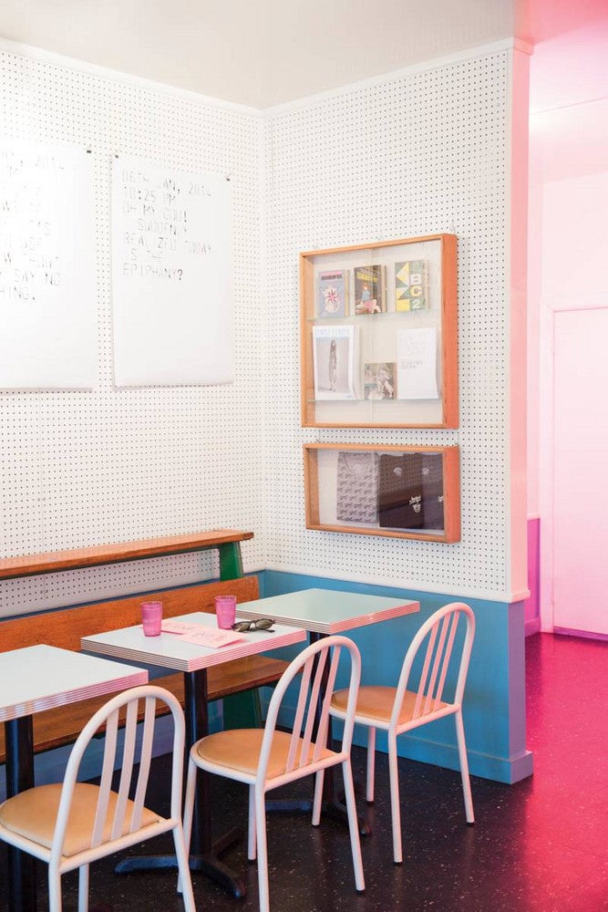 Cafe Henri NYC Pink Restaurant Interior