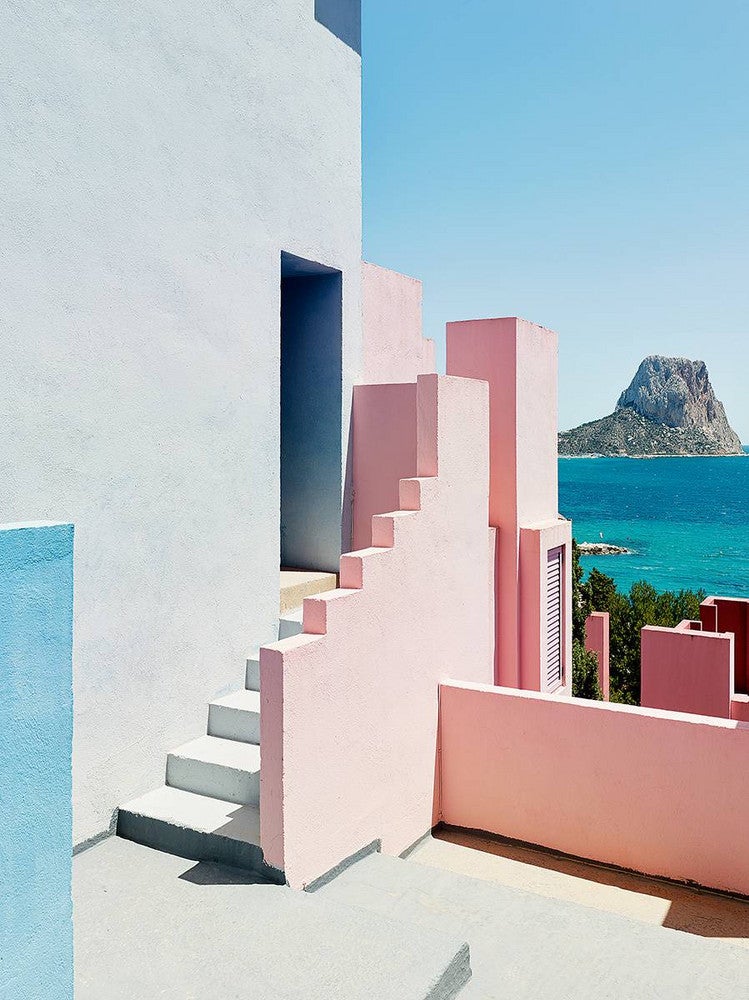 Blue and Gray and Pink Exterior