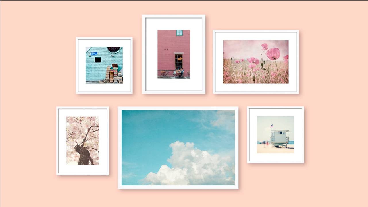 Pink Gallery Wall