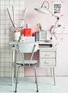 Home Office Ideas On A Budget Pink and White Office