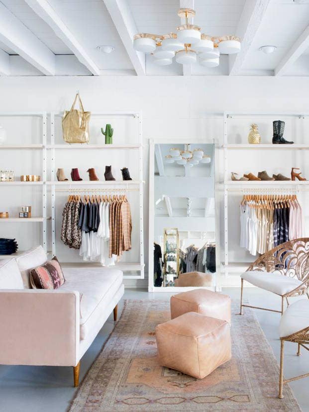 Pink and White Shop interior