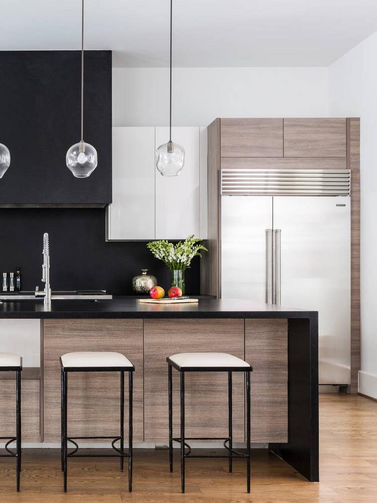 Marie Flanigan Interiors Houston Texas Home Design Black Wood Contemporary Kitchen